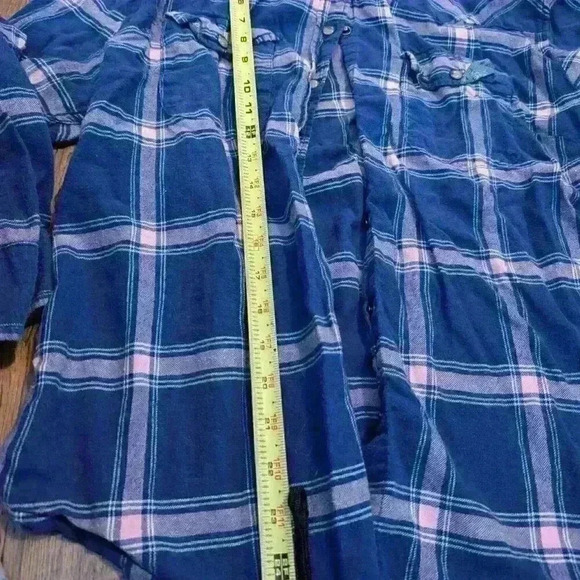 Jachs girlfriend pink and blue flannel size xl - Picture 3 of 4